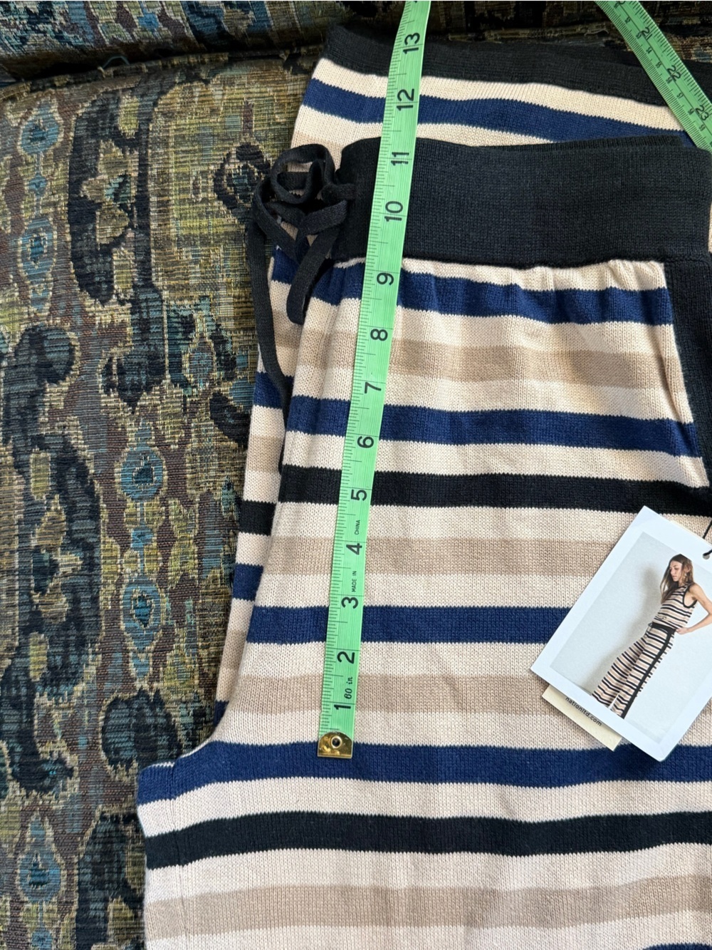 Nation LTD Striped Knit Lounge Pants Size Medium NWT - Picture 6 of 10